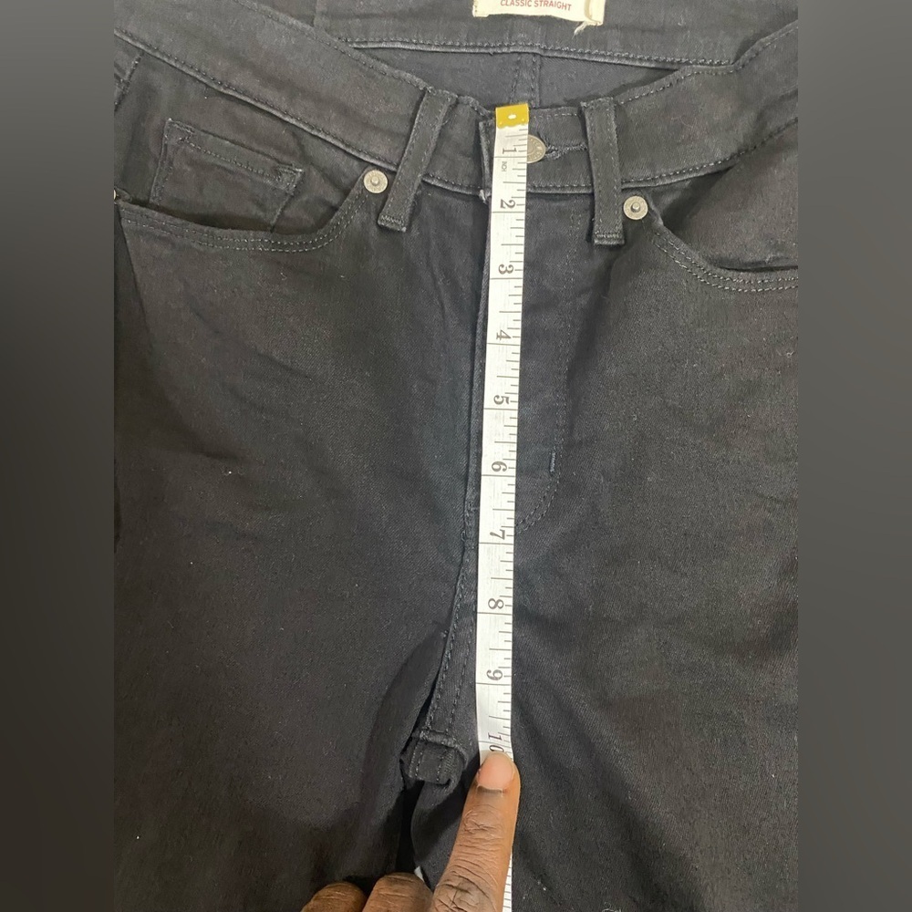 Levis Jeans Womens Size 6 Black Classic Straight Denim Mid Rise.great condition - Picture 6 of 12